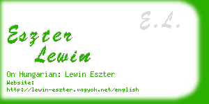 eszter lewin business card